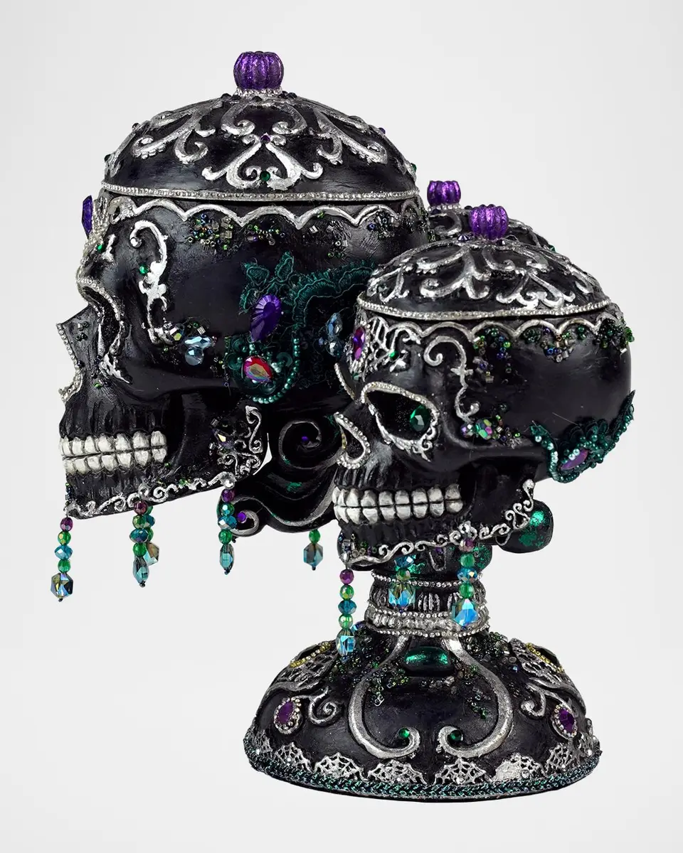 Katherine 's Collection Tri-Skull Candy Bowls Halloween Decor | Thumbnail 3 Katherine 's Collection Tri-Skull Candy Bowls Halloween Decor | Thumbnail 3