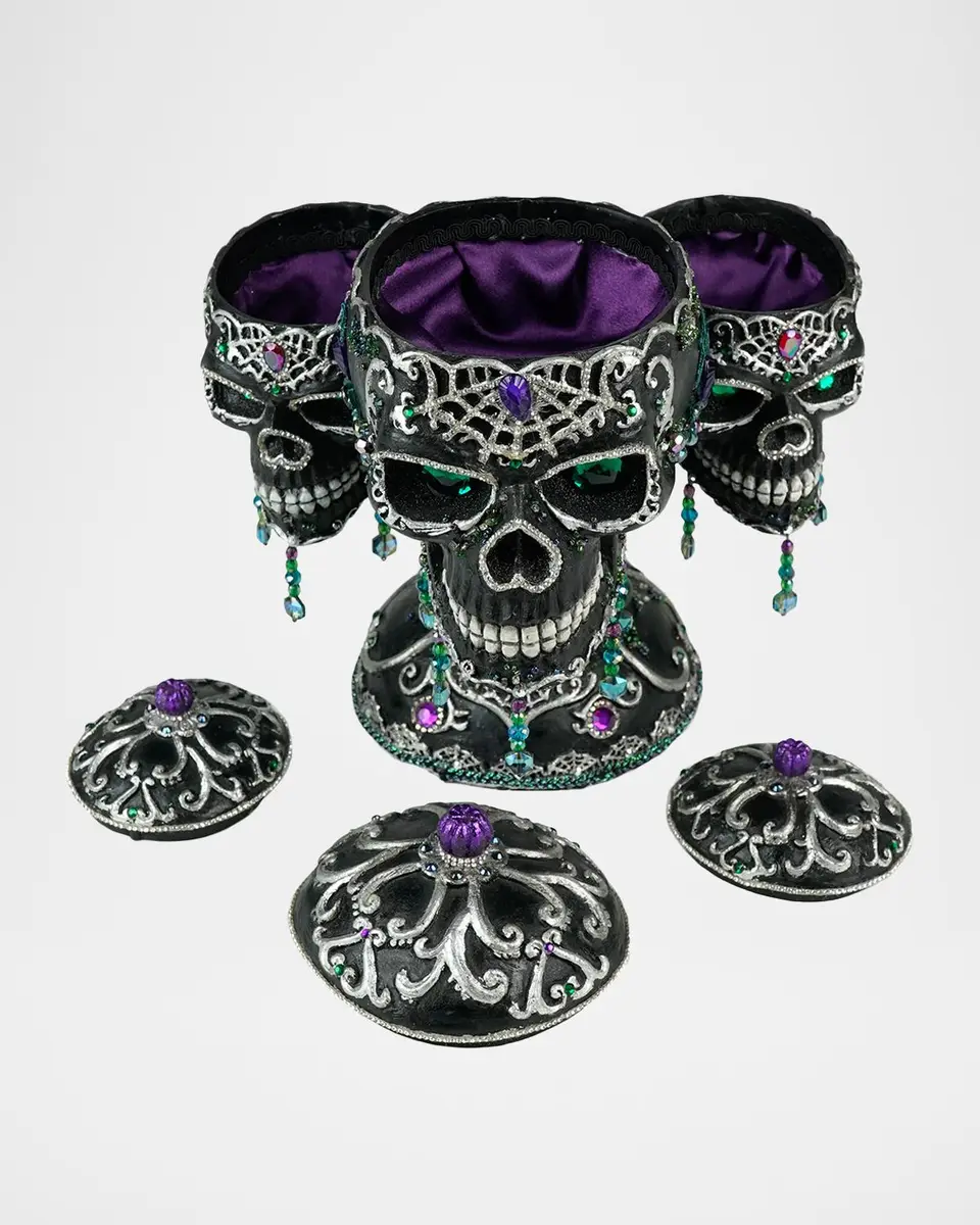 Katherine 's Collection Tri-Skull Candy Bowls Halloween Decor | Thumbnail 5 Katherine 's Collection Tri-Skull Candy Bowls Halloween Decor | Thumbnail 5