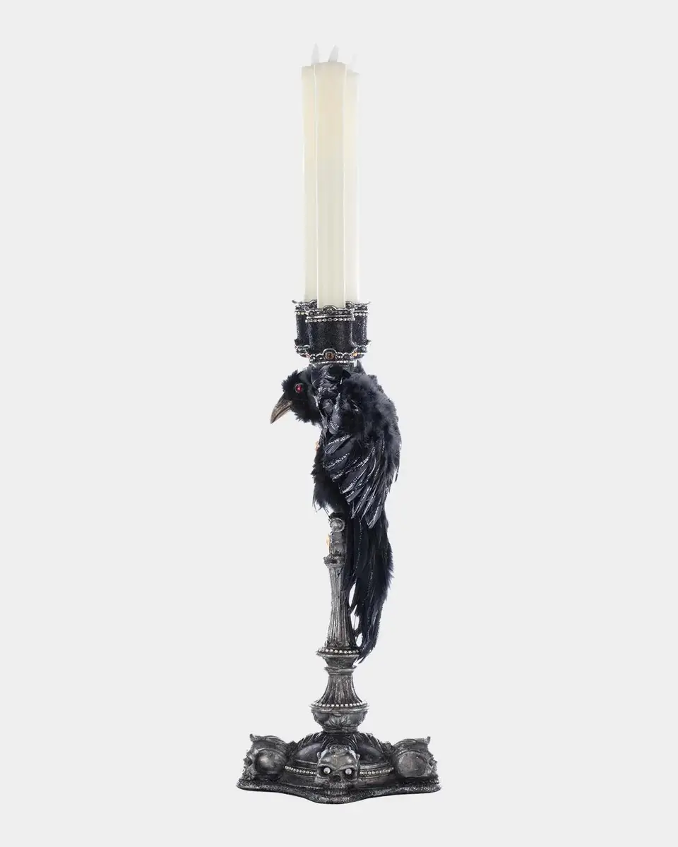 Katherine 's Collection Macabre Crow Candelabra Halloween Decor | Thumbnail 2
