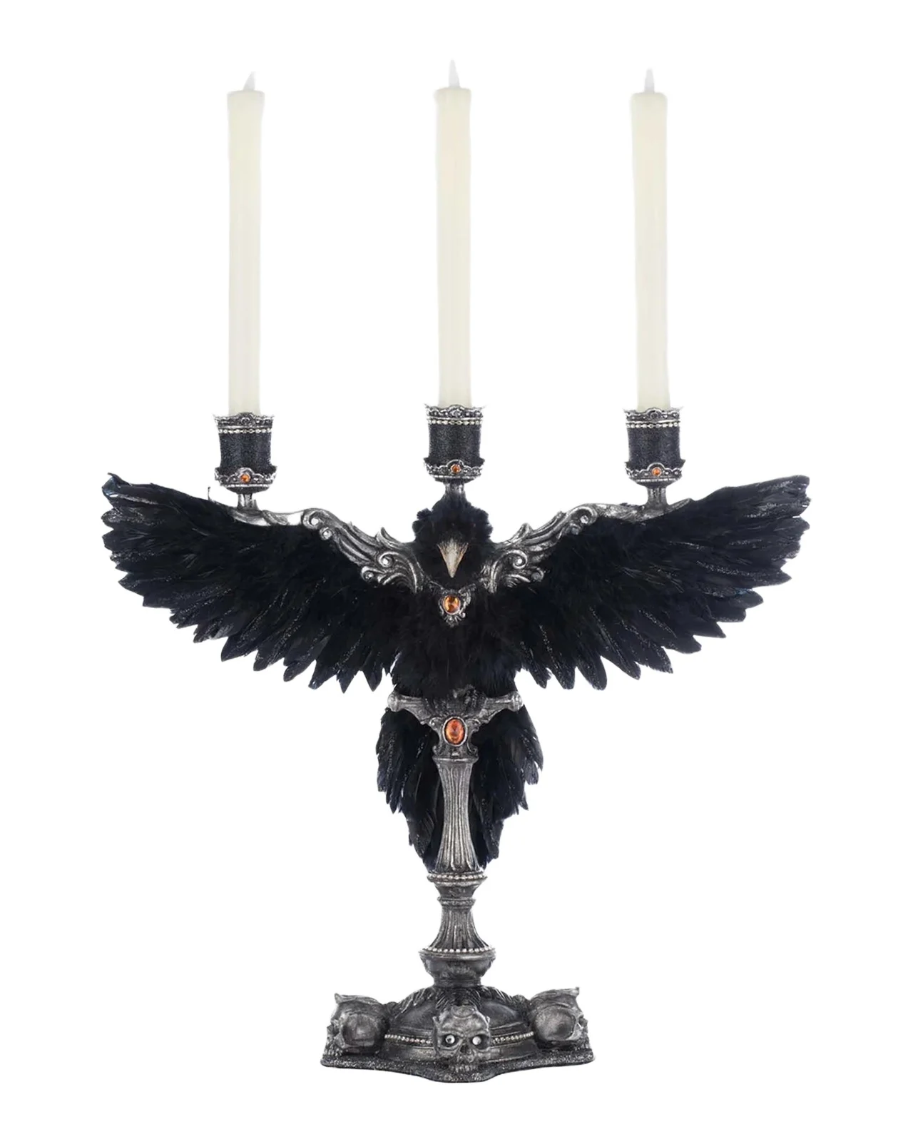 Katherine 's Collection Macabre Crow Candelabra Halloween Decor