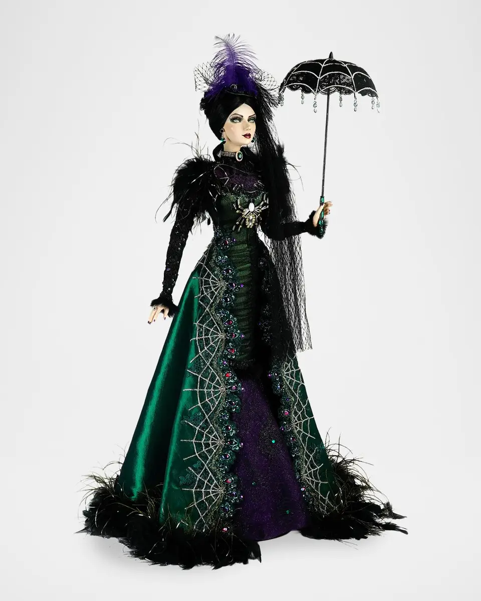 Katherine 's Collection Enchanted Emerald Widow Lady Emeralda Evermourn Tabletop Doll | Thumbnail 2 Katherine 's Collection Enchanted Emerald Widow Lady Emeralda Evermourn Tabletop Doll | Thumbnail 2