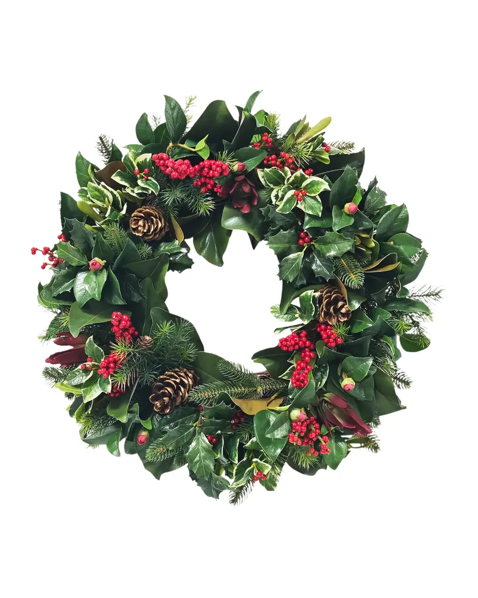 Winward Home Artificial Ilex/Pinecone Wreath | Thumbnail 2 Winward Home Artificial Ilex/Pinecone Wreath | Thumbnail 2