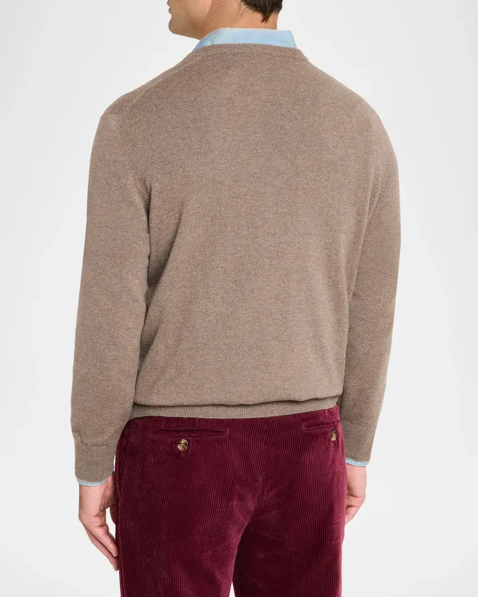 Brunello Cucinelli Men's Cashmere V-Neck Sweater | Thumbnail 3 Brunello Cucinelli Men's Cashmere V-Neck Sweater | Thumbnail 3
