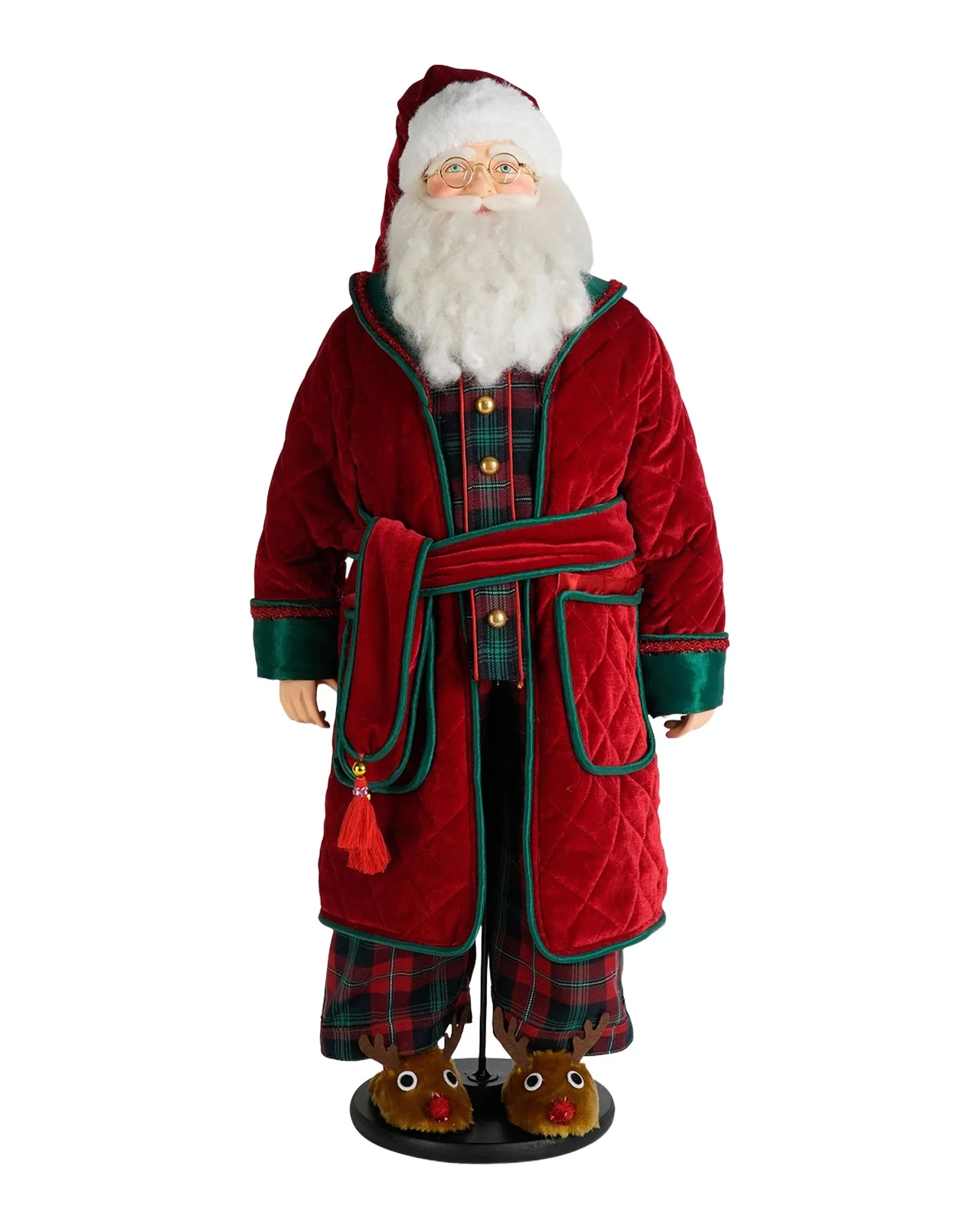 Katherine 's Collection Merry & Magnificent Christmas Santa In Pajamas Tabletop Doll