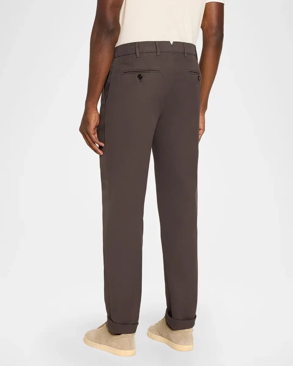 Brunello Cucinelli Men's Cotton Straight Leg Flat-Front Pants | Thumbnail 3