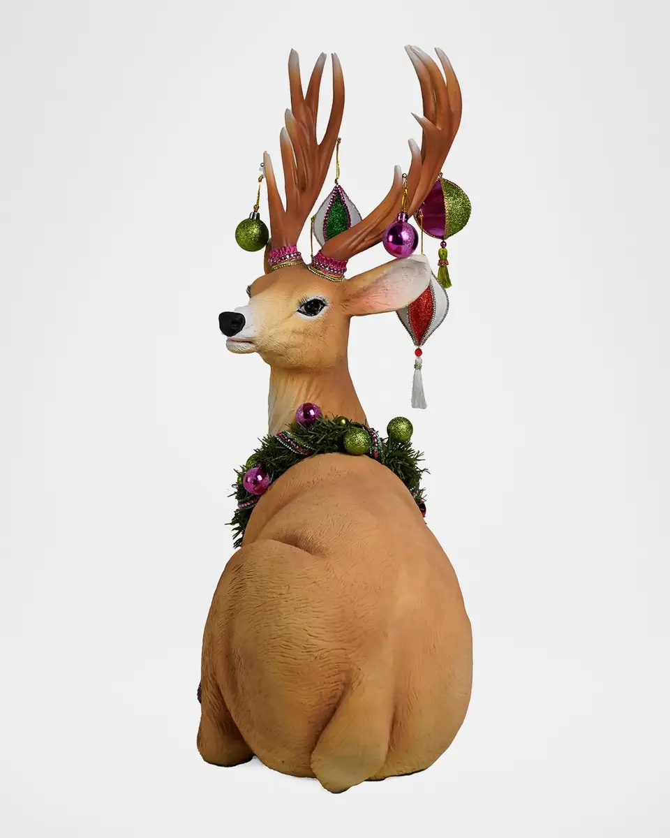 Katherine 's Collection Merry & Magnificent Christmas Large Sitting Deer | Thumbnail 3 Katherine 's Collection Merry & Magnificent Christmas Large Sitting Deer | Thumbnail 3