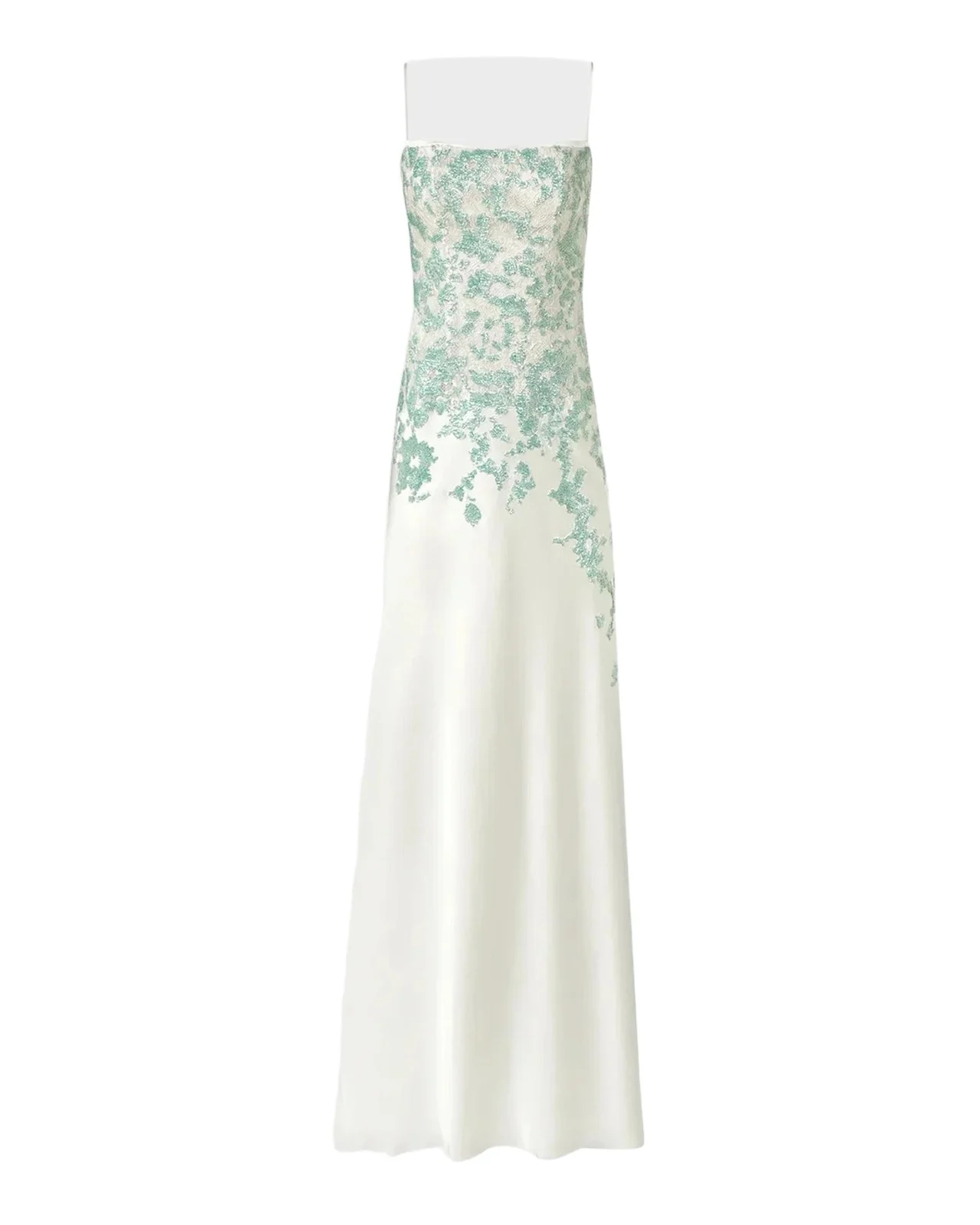 Jennan Sleeveless Sequined Lace Satin Trumpet Gown