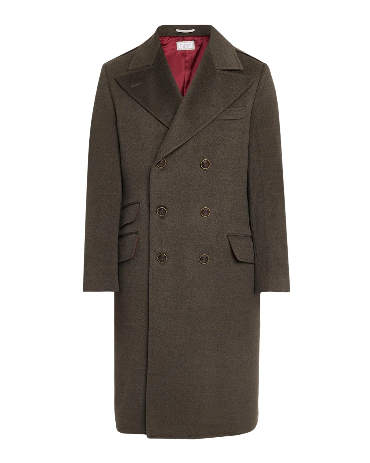 Men's Wool Mid-Length Double-Breasted Overcoat Men's Wool Mid-Length Double-Breasted Overcoat