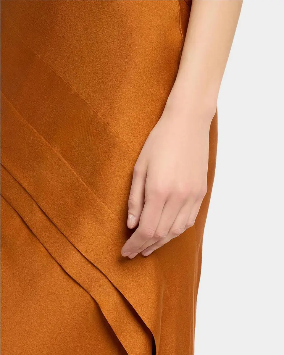 Saint Laurent Sleeveless Draped Silk Tank Dress | Thumbnail 5