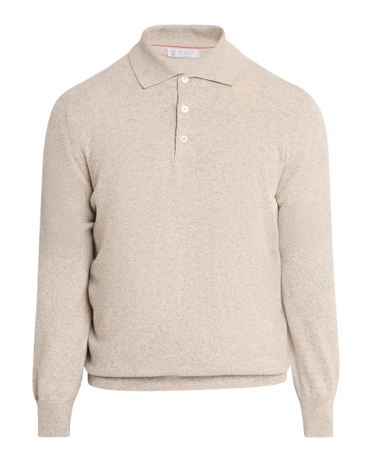 Brunello Cucinelli Men's Cashmere Long-Sleeve Polo Shirt