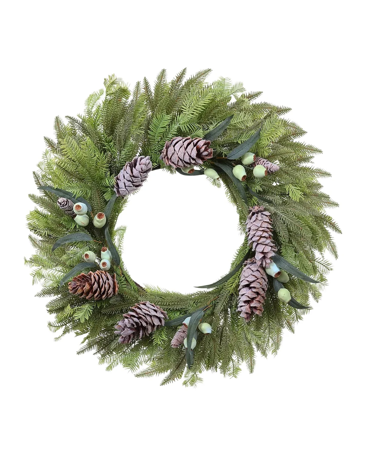 Winward Home Artificial Mountain Pine With Eucalyptus Wreath