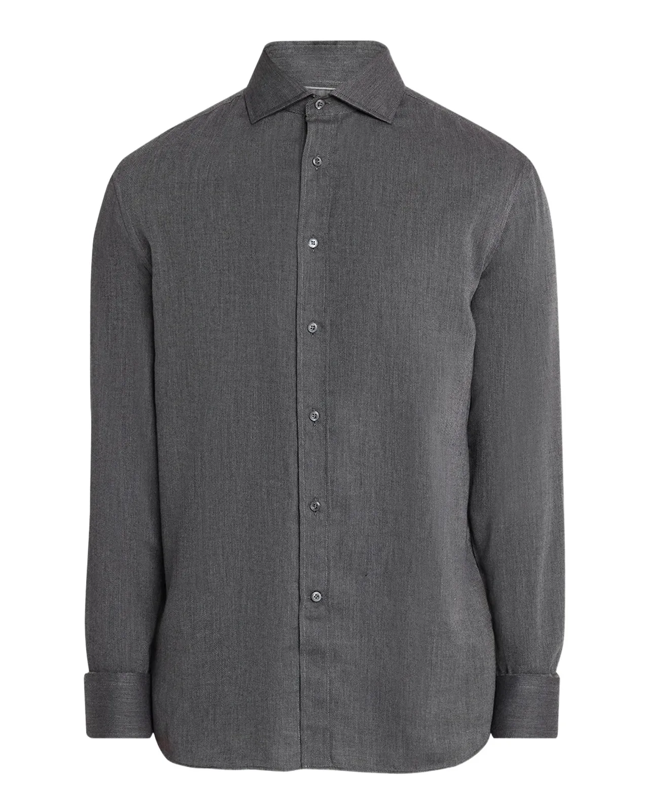 Brunello Cucinelli Men's Cotton and Cashmere Diagonal Flannel Button-Down Shirt
