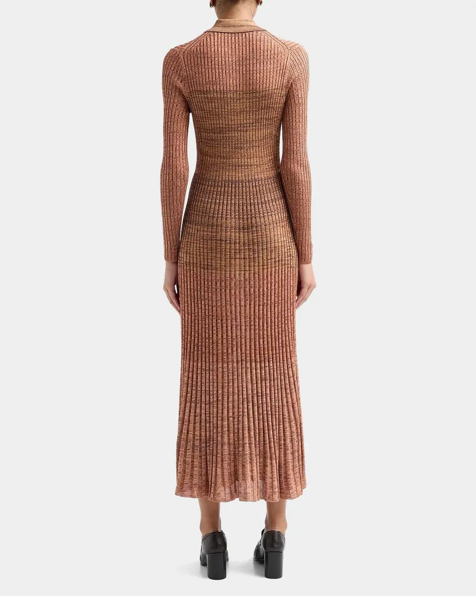 Zimmermann Mouline Rib-Knit Polo Midi Dress | Thumbnail 4