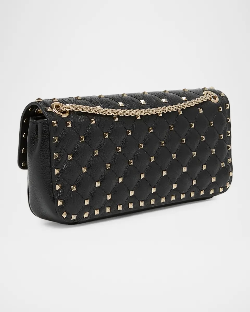 Valentino Garavani Quilted Rockstud Leather Shoulder Bag | Thumbnail 3 Valentino Garavani Quilted Rockstud Leather Shoulder Bag | Thumbnail 3