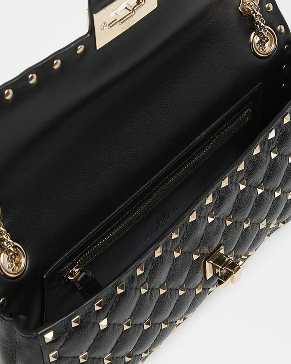 Valentino Garavani Quilted Rockstud Leather Shoulder Bag | Thumbnail 4 Valentino Garavani Quilted Rockstud Leather Shoulder Bag | Thumbnail 4