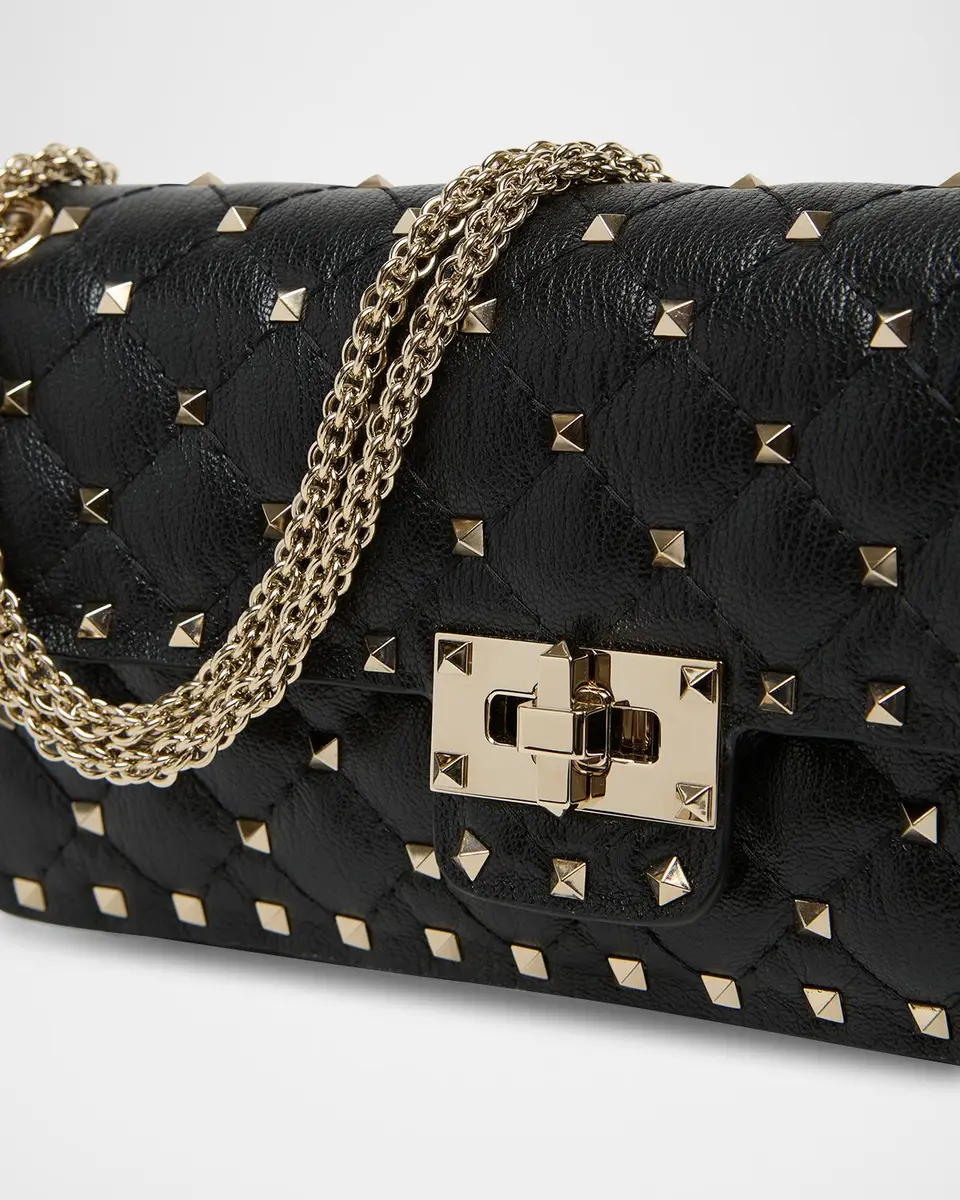 Valentino Garavani Quilted Rockstud Leather Shoulder Bag | Thumbnail 6 Valentino Garavani Quilted Rockstud Leather Shoulder Bag | Thumbnail 6