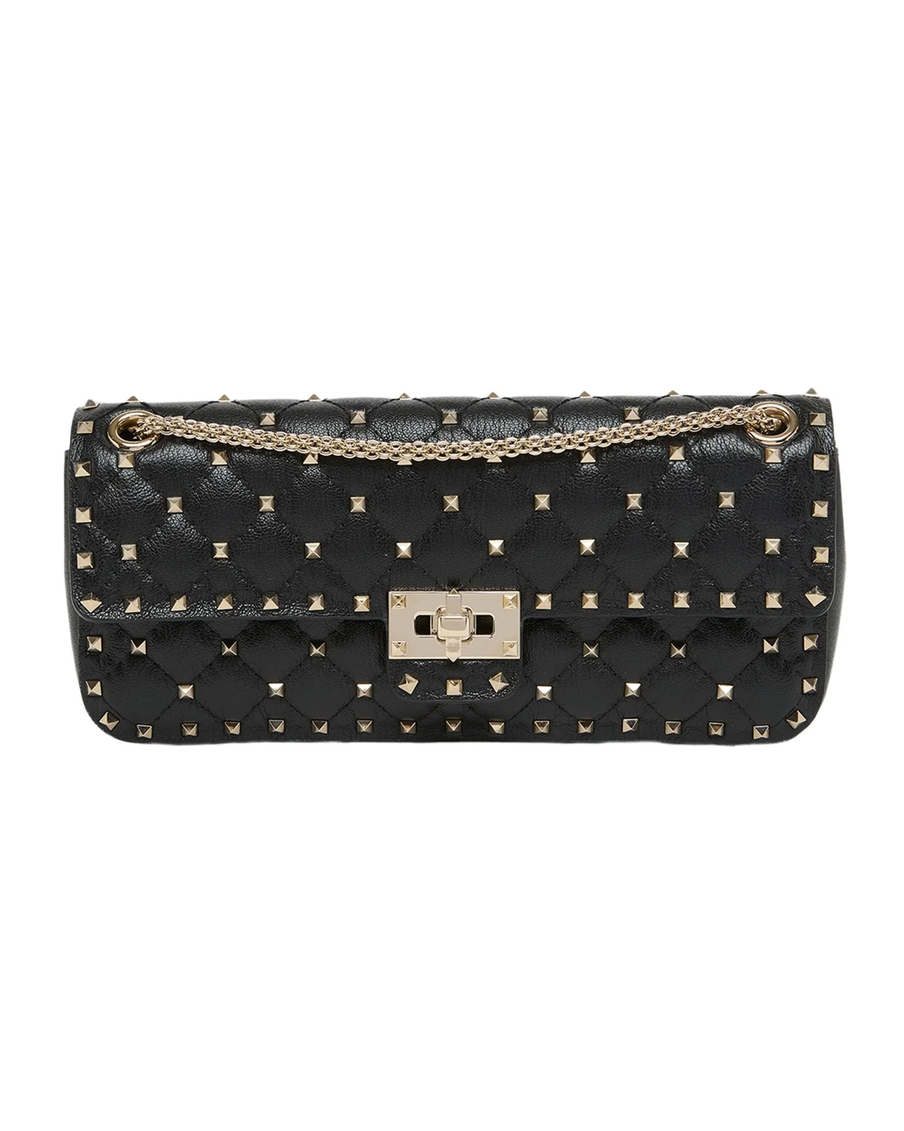 Quilted Rockstud Leather Shoulder Bag Quilted Rockstud Leather Shoulder Bag