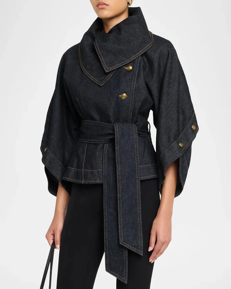 Zimmermann Valiant Denim Buttoned Jacket | Thumbnail 4