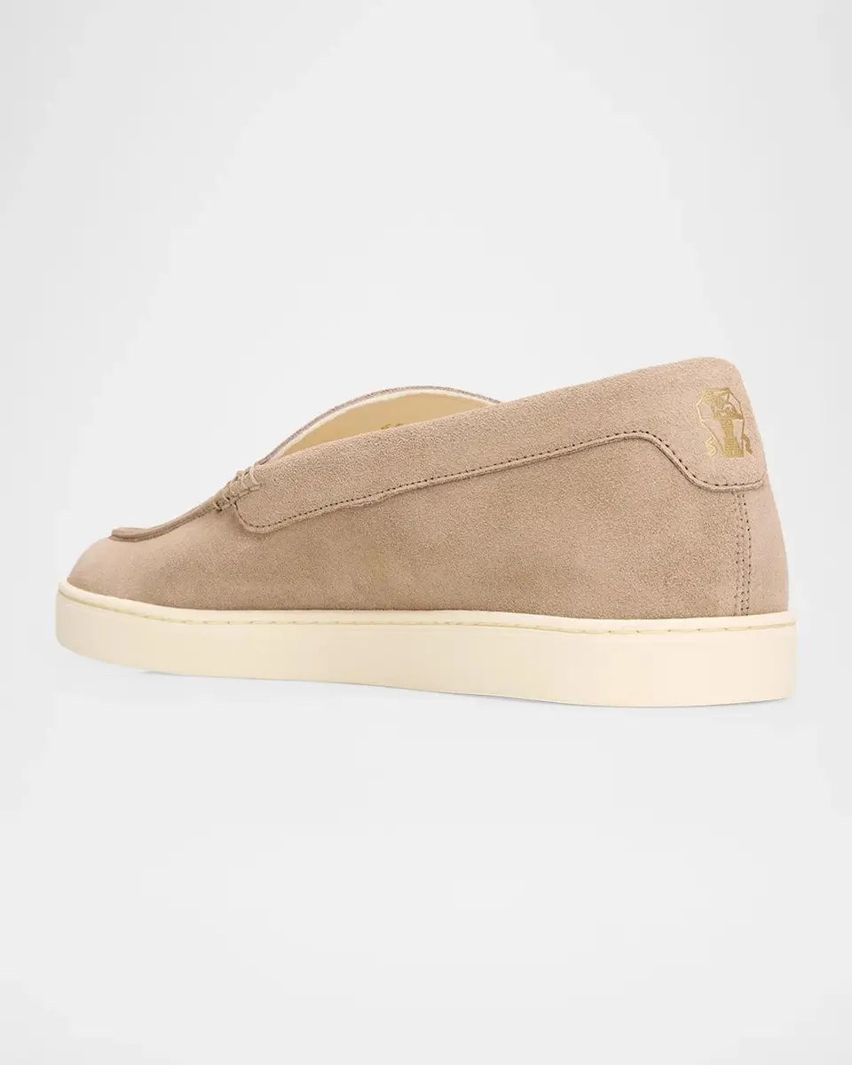 Brunello Cucinelli Men's Leather Moc-Toe Loafers | Thumbnail 2 Brunello Cucinelli Men's Leather Moc-Toe Loafers | Thumbnail 2