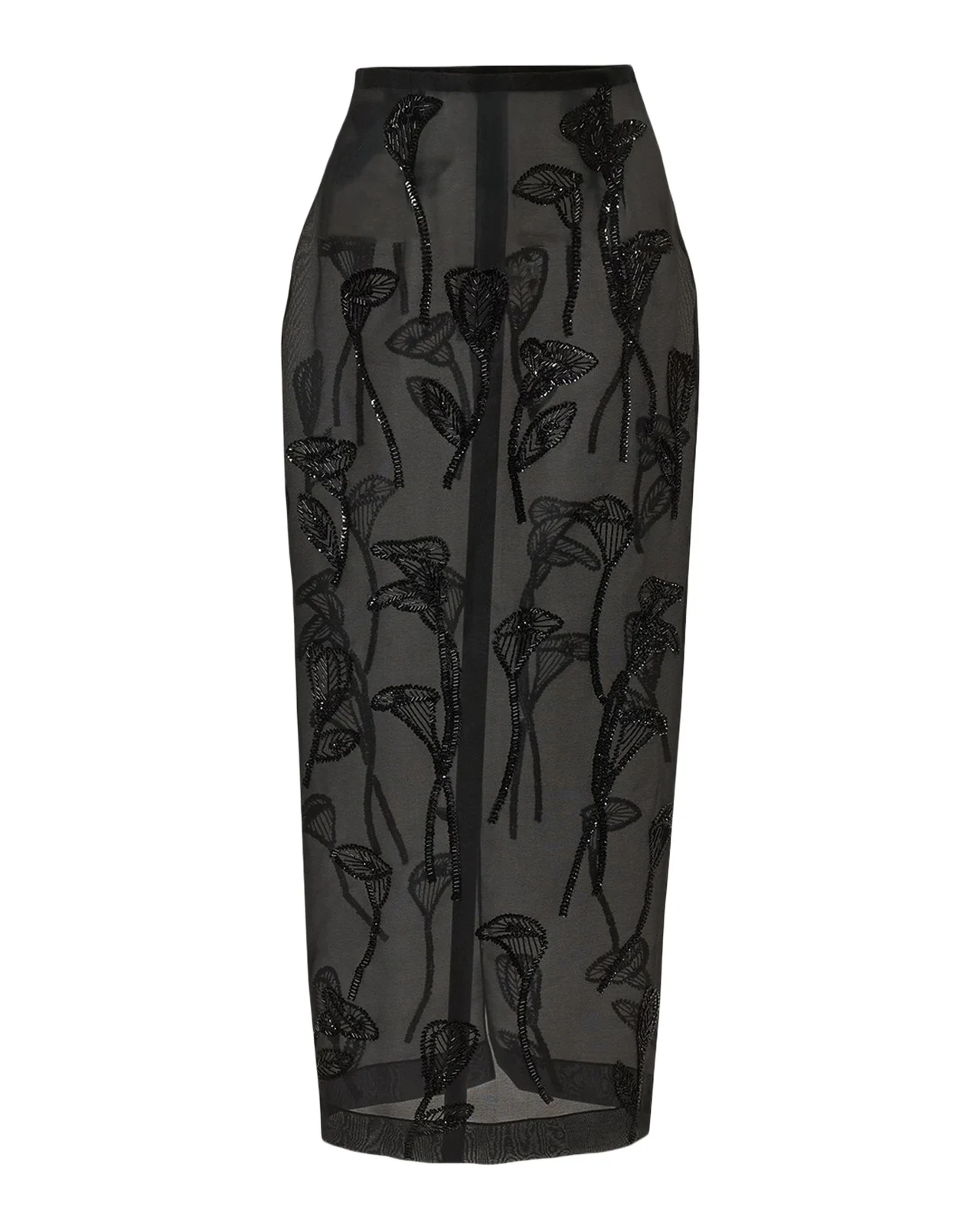 Embellished Silk Maxi Skirt