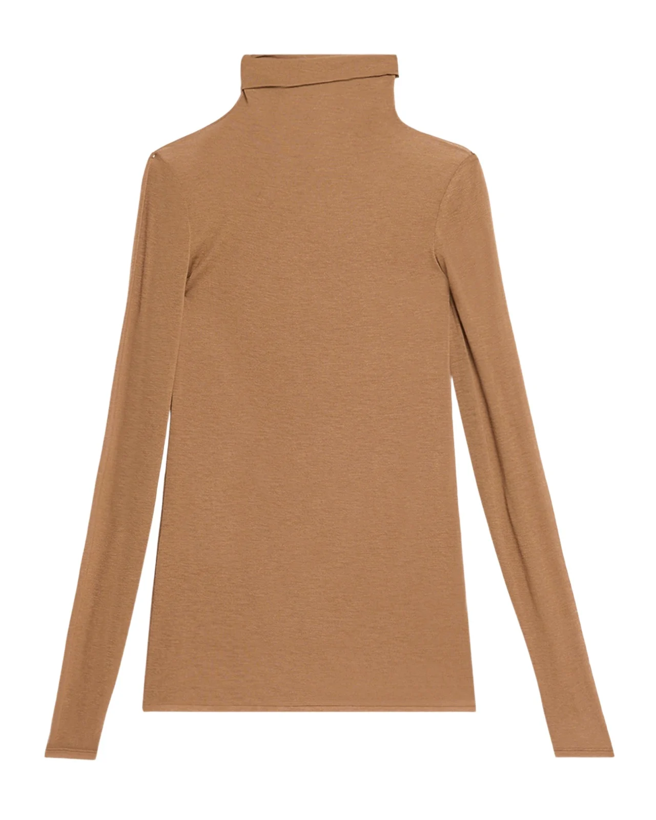 Lafayette 148 New York Elongated Viscose-Cashmere Jersey Turtleneck