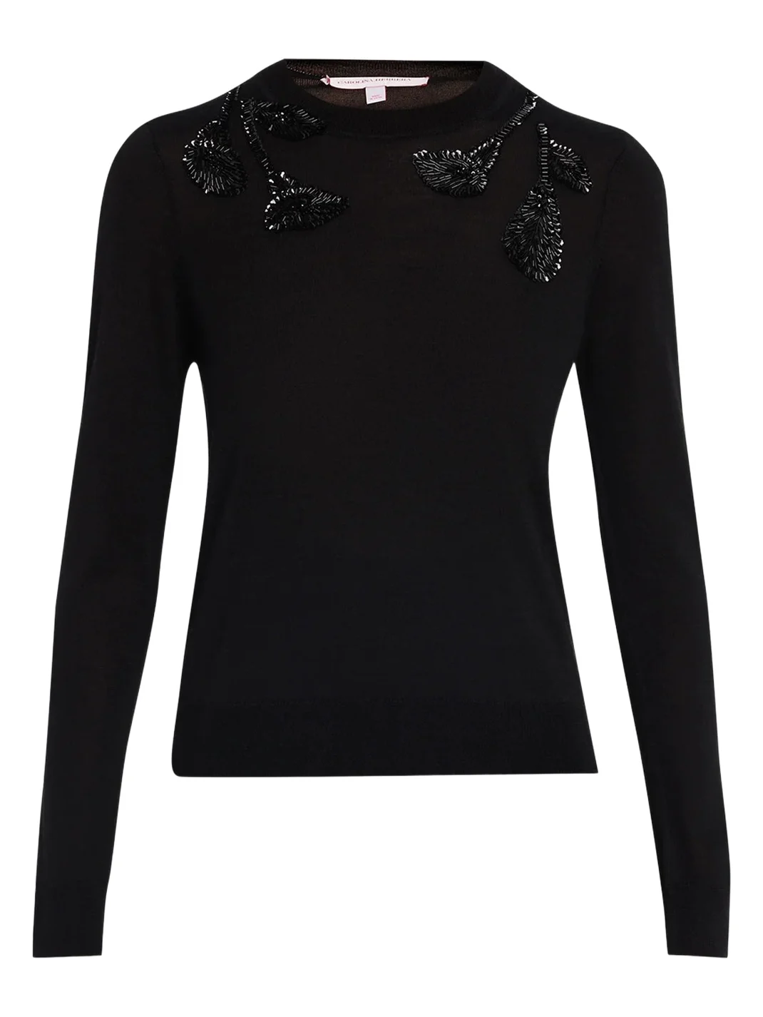 Embroidered Wool & Silk-Blend Long-Sleeve Sweater Embroidered Wool & Silk-Blend Long-Sleeve Sweater