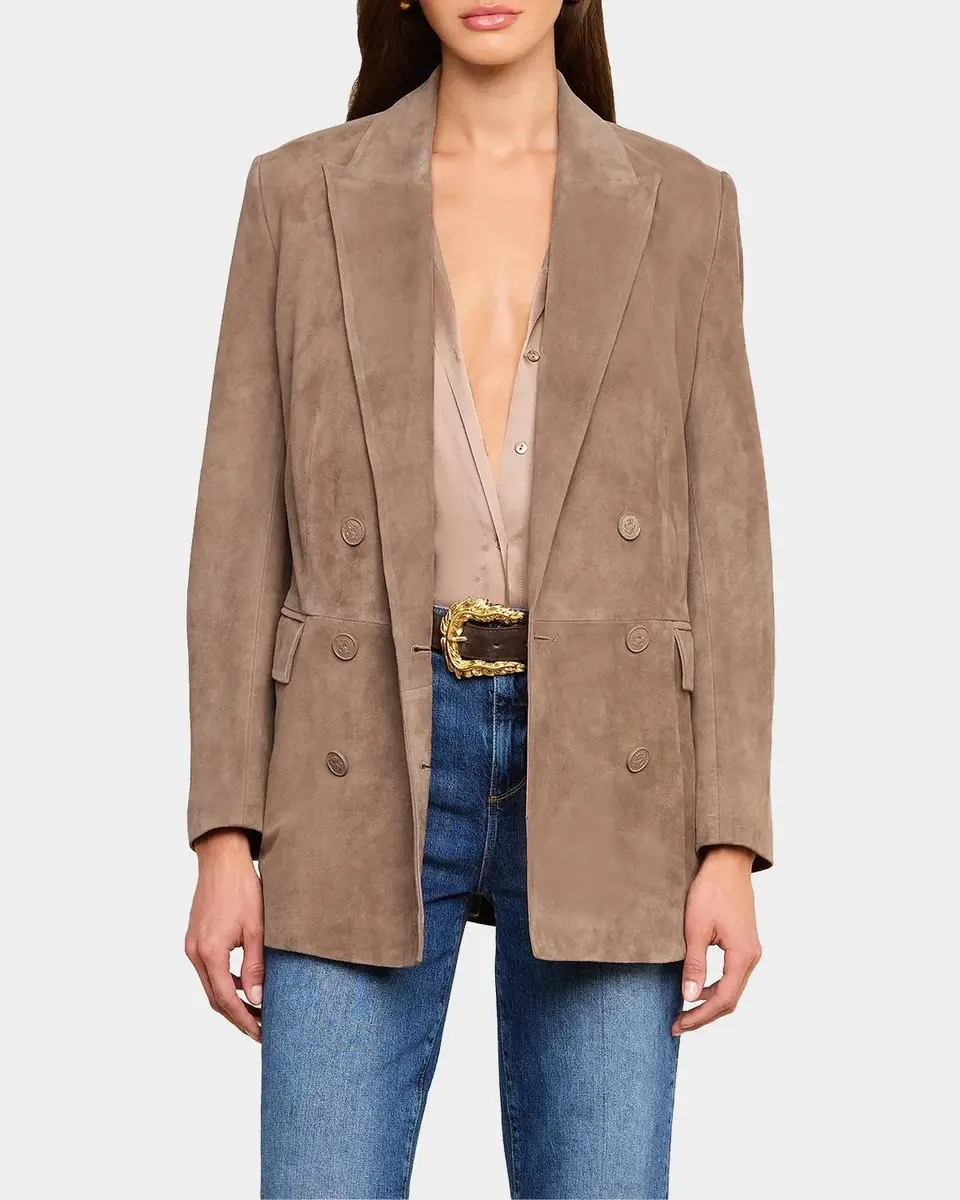 L'Agence Aimee Relaxed Double-Breasted Blazer | Thumbnail 4