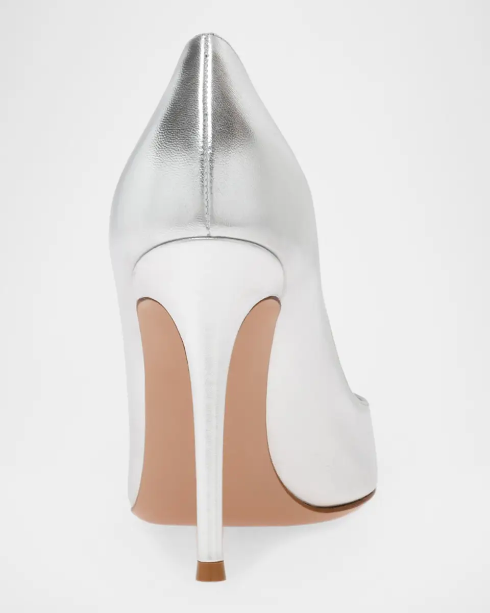 Gianvito Rossi 105mm Metallic Leather Pumps | Thumbnail 3