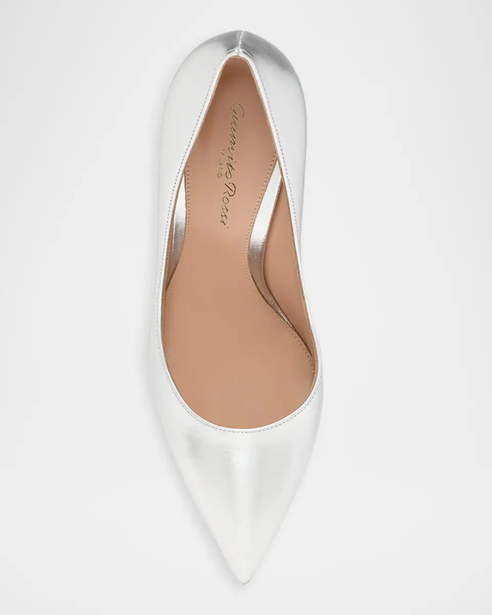 Gianvito Rossi 105mm Metallic Leather Pumps | Thumbnail 4