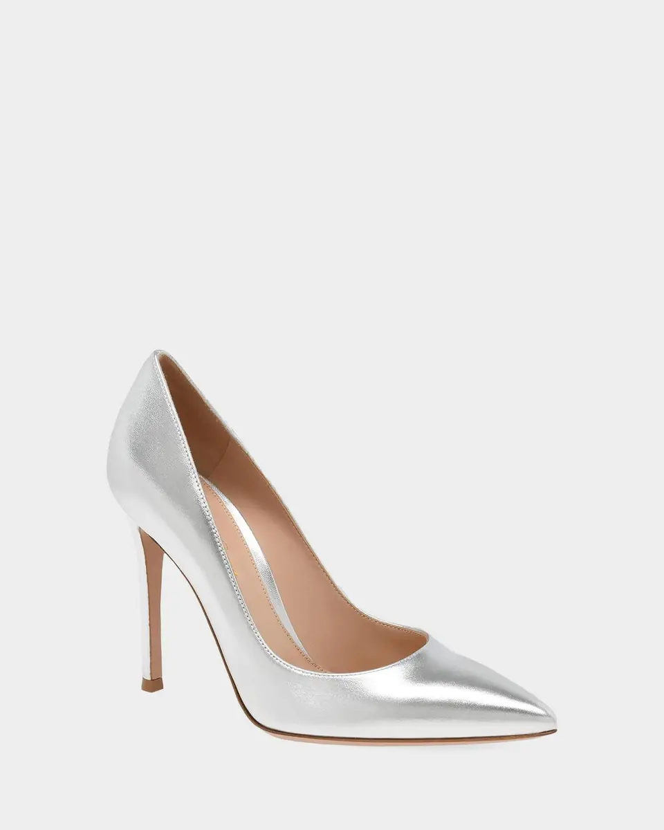 Gianvito Rossi 105mm Metallic Leather Pumps | Thumbnail 5