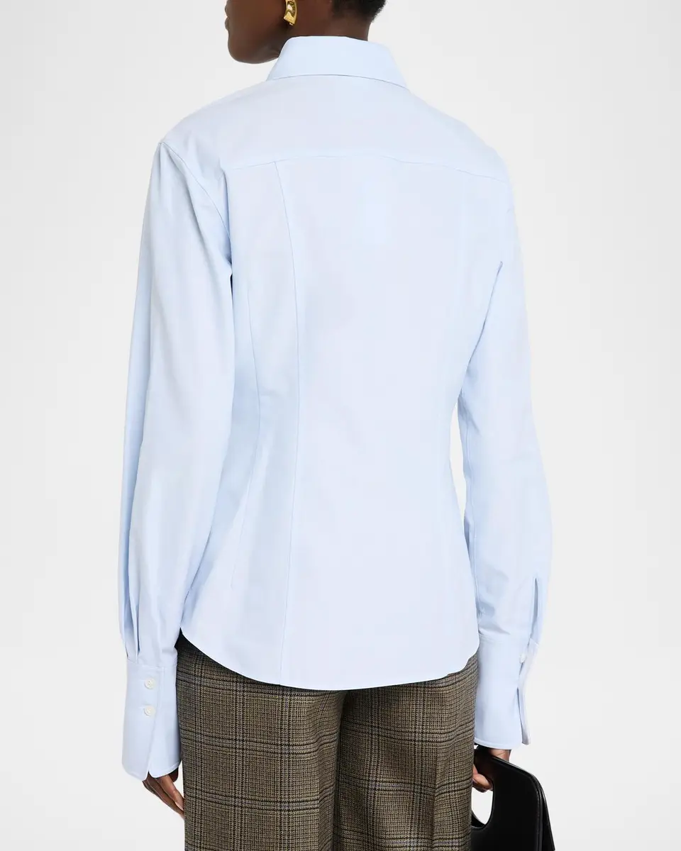 Lafayette 148 New York Pleated-Sleeve Cotton Shirt | Thumbnail 3 Lafayette 148 New York Pleated-Sleeve Cotton Shirt | Thumbnail 3