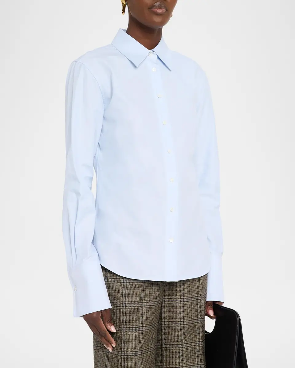 Lafayette 148 New York Pleated-Sleeve Cotton Shirt | Thumbnail 4 Lafayette 148 New York Pleated-Sleeve Cotton Shirt | Thumbnail 4