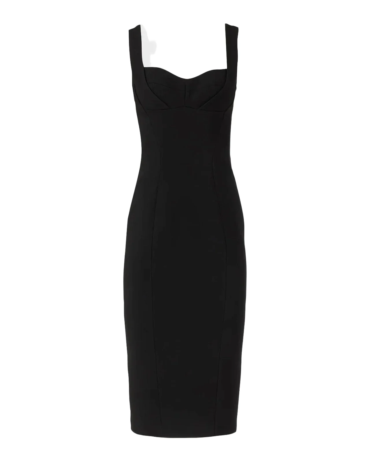Avera Sculpted Crepe Sleeveless Midi Dress