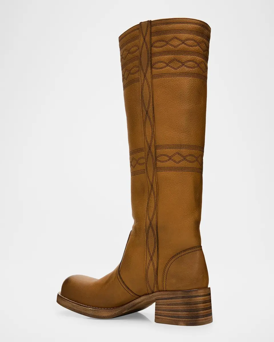 Miu Miu 50mm Western Leather Knee-High Boots | Thumbnail 3 Miu Miu 50mm Western Leather Knee-High Boots | Thumbnail 3