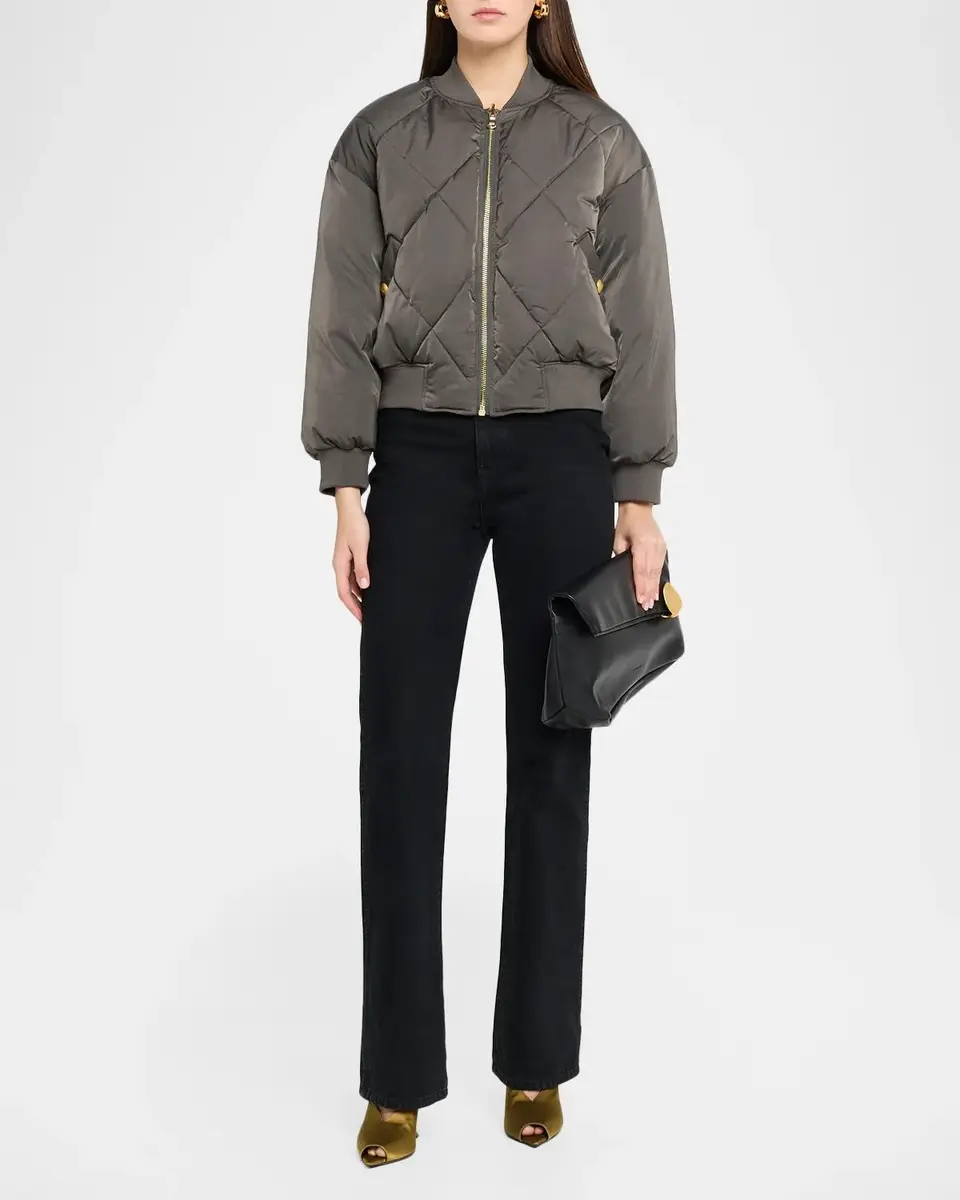 L'Agence Violeta Reversible Quilted Puffer Bomber Jacket | Thumbnail 2 L'Agence Violeta Reversible Quilted Puffer Bomber Jacket | Thumbnail 2