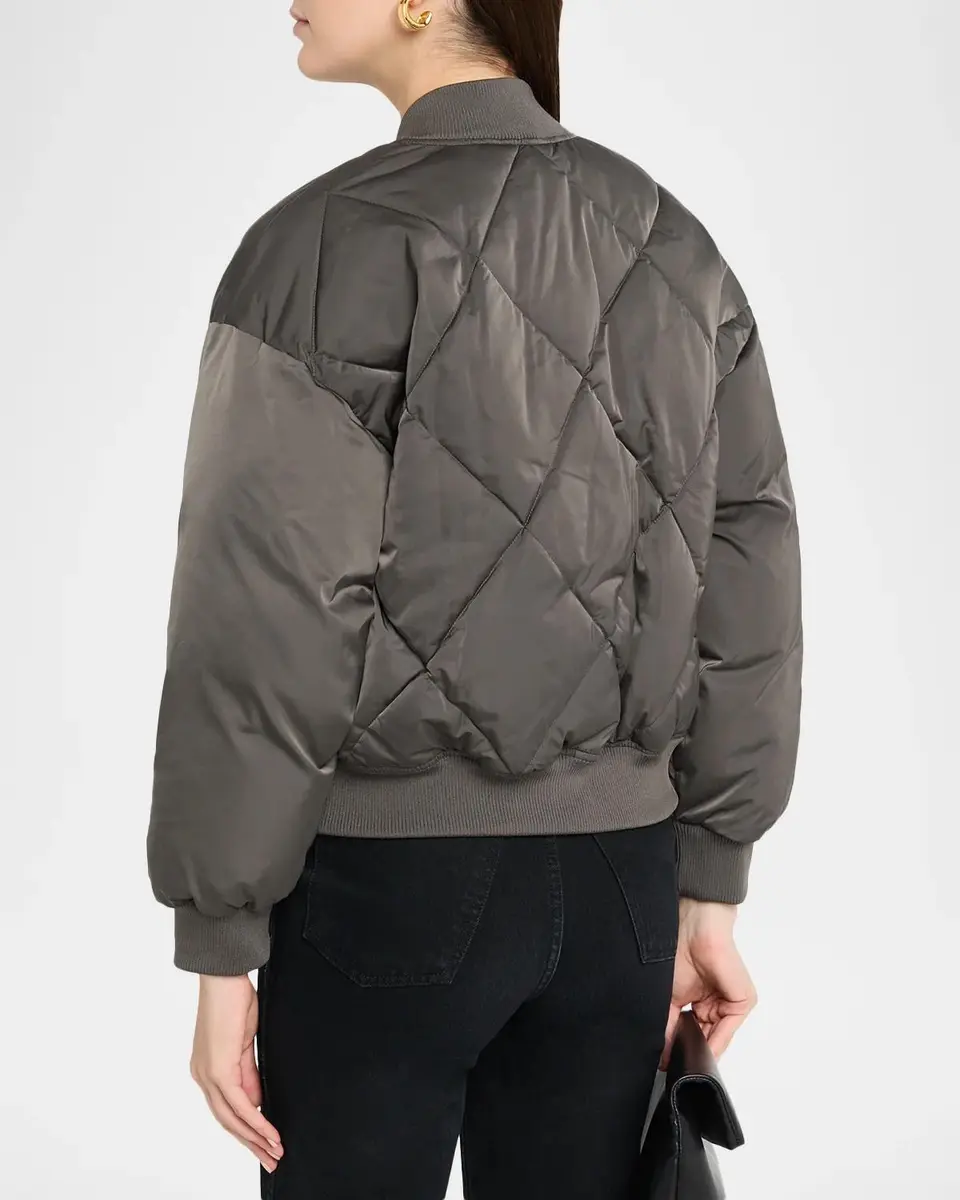 L'Agence Violeta Reversible Quilted Puffer Bomber Jacket | Thumbnail 3 L'Agence Violeta Reversible Quilted Puffer Bomber Jacket | Thumbnail 3
