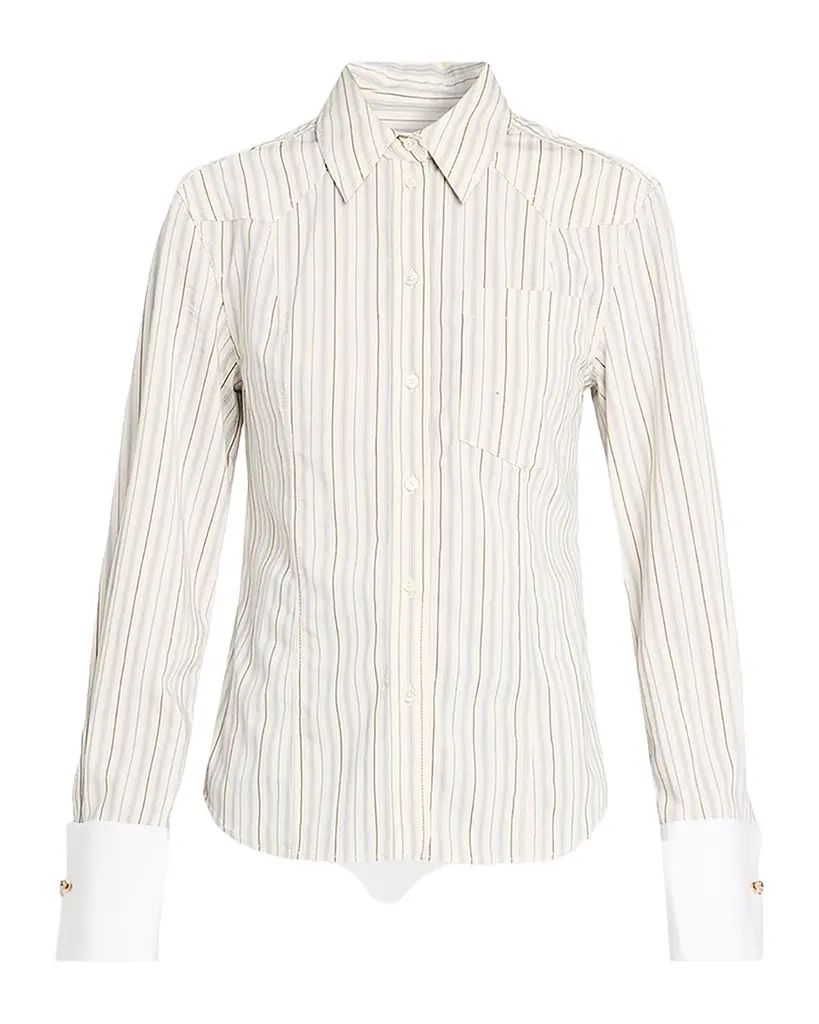 Veronica Beard Rourke Striped Shirt