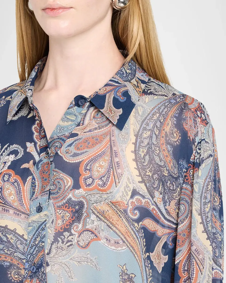 L'Agence Cosette Cropped Button-Front Shirt | Thumbnail 5
