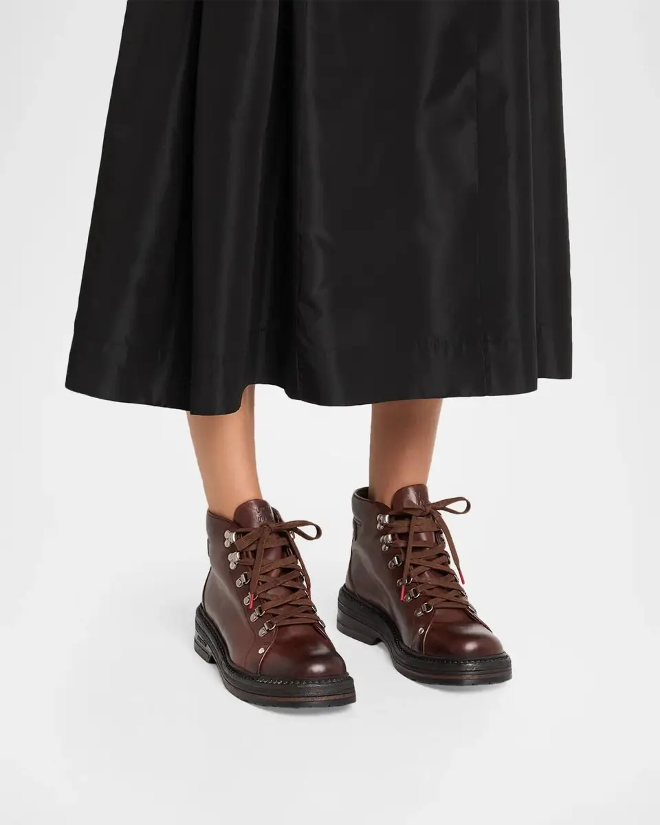 Miu Miu 40mm Lace-Up Leather Combat Boots | Thumbnail 2 Miu Miu 40mm Lace-Up Leather Combat Boots | Thumbnail 2