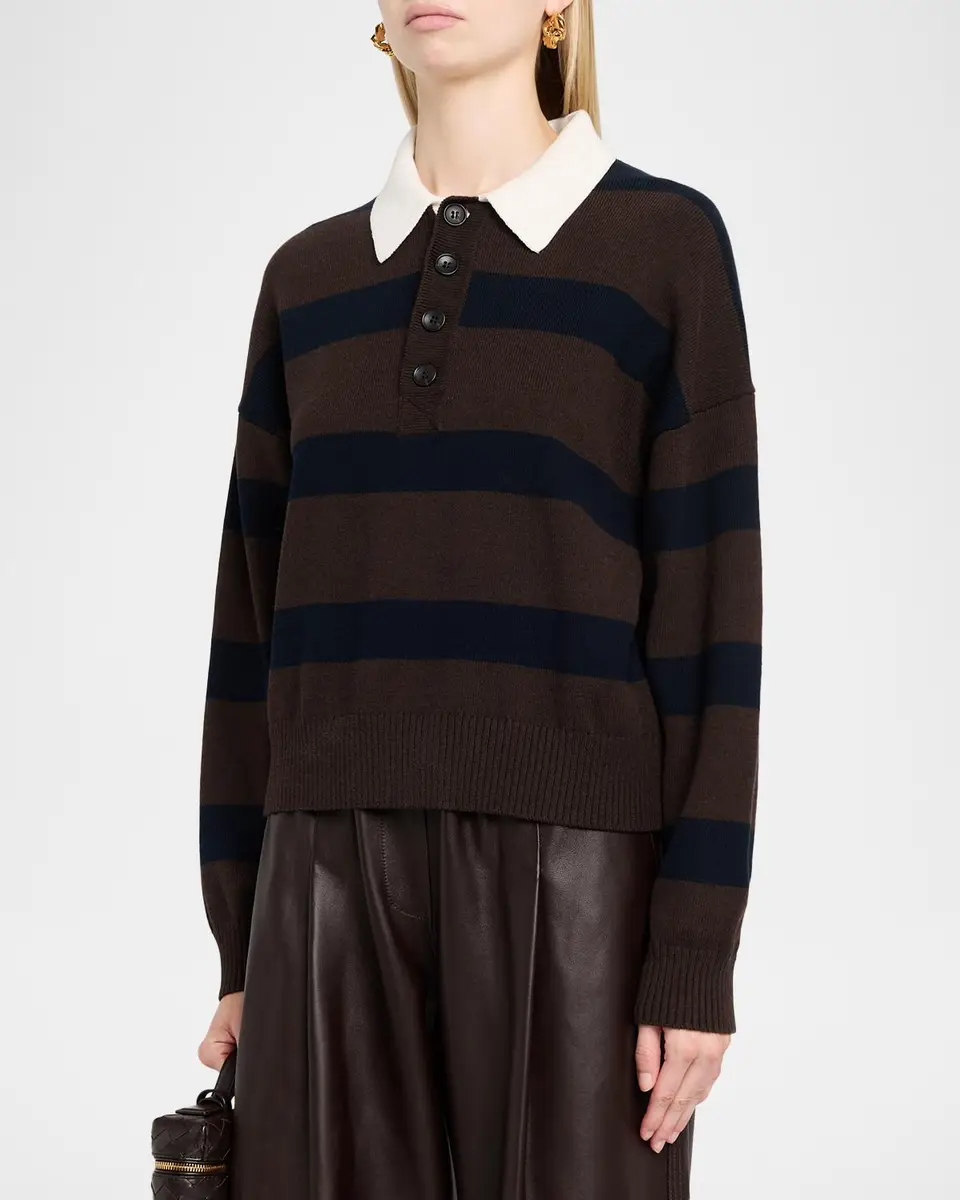 A.L.C. Alexa Striped Polo Sweater | Thumbnail 4