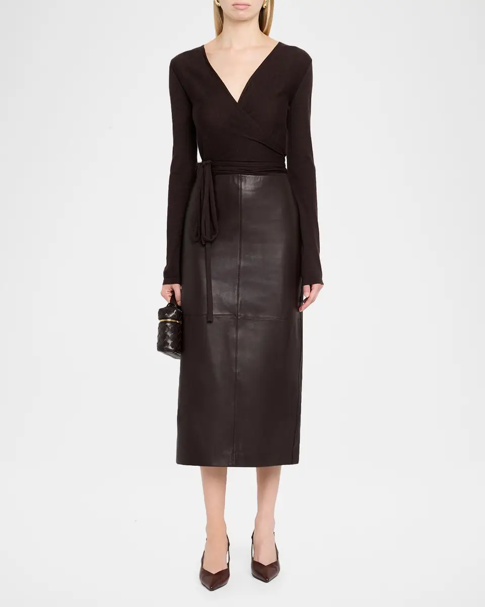 A.L.C. Marta Straight Leather Maxi Skirt | Thumbnail 2 A.L.C. Marta Straight Leather Maxi Skirt | Thumbnail 2