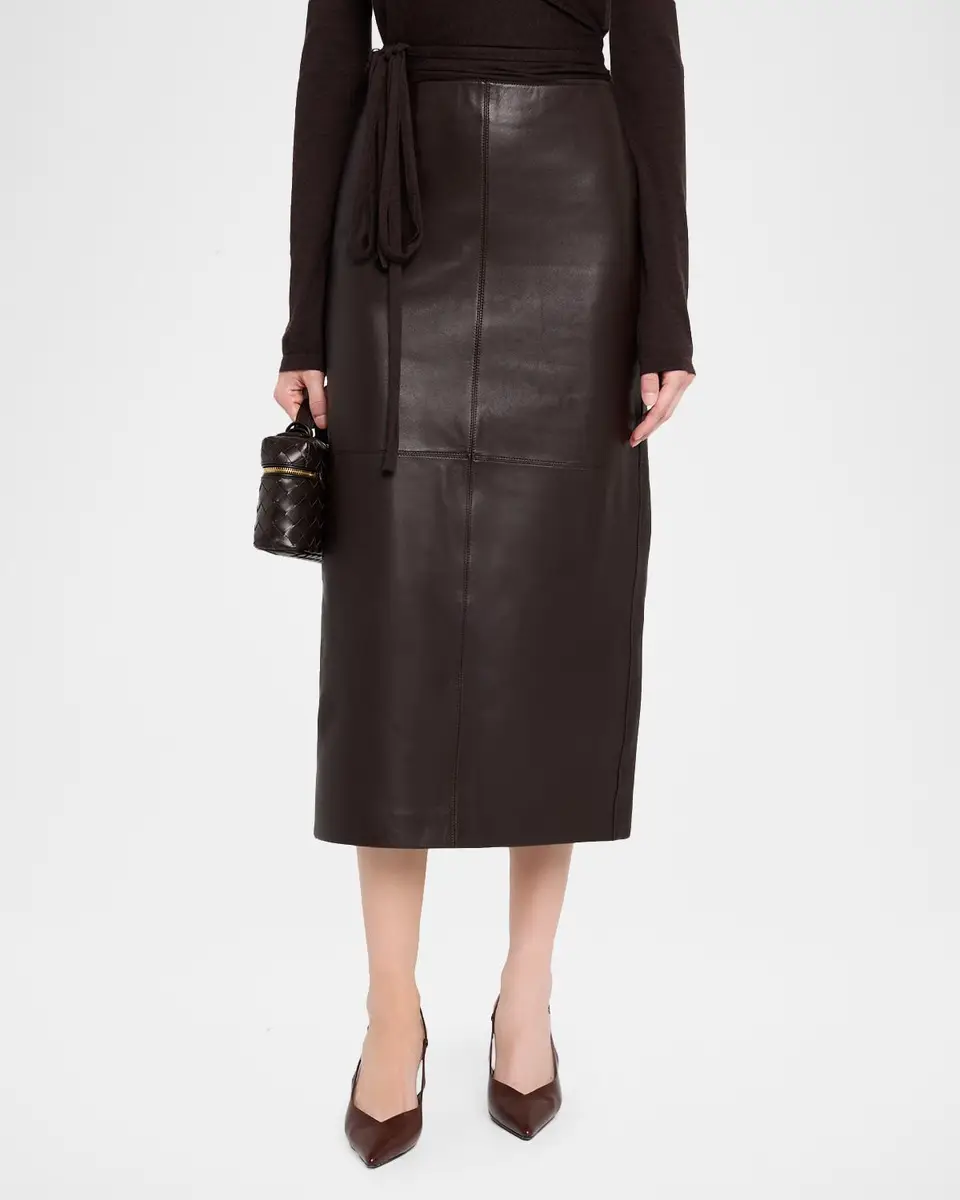 A.L.C. Marta Straight Leather Maxi Skirt | Thumbnail 4 A.L.C. Marta Straight Leather Maxi Skirt | Thumbnail 4
