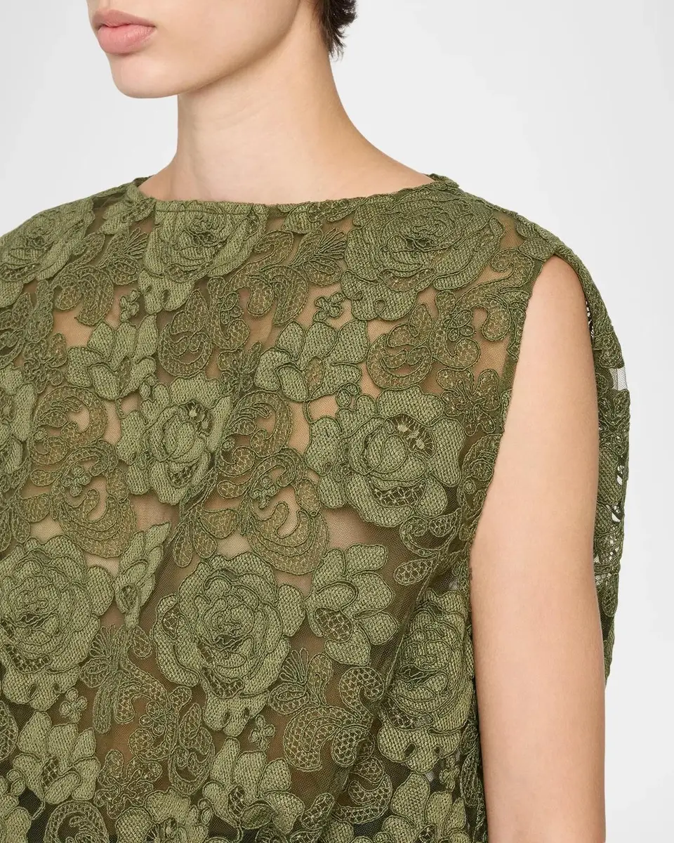 Simone Rocha Sleeveless Floral Lace Boxy Smock Top | Thumbnail 5 Simone Rocha Sleeveless Floral Lace Boxy Smock Top | Thumbnail 5
