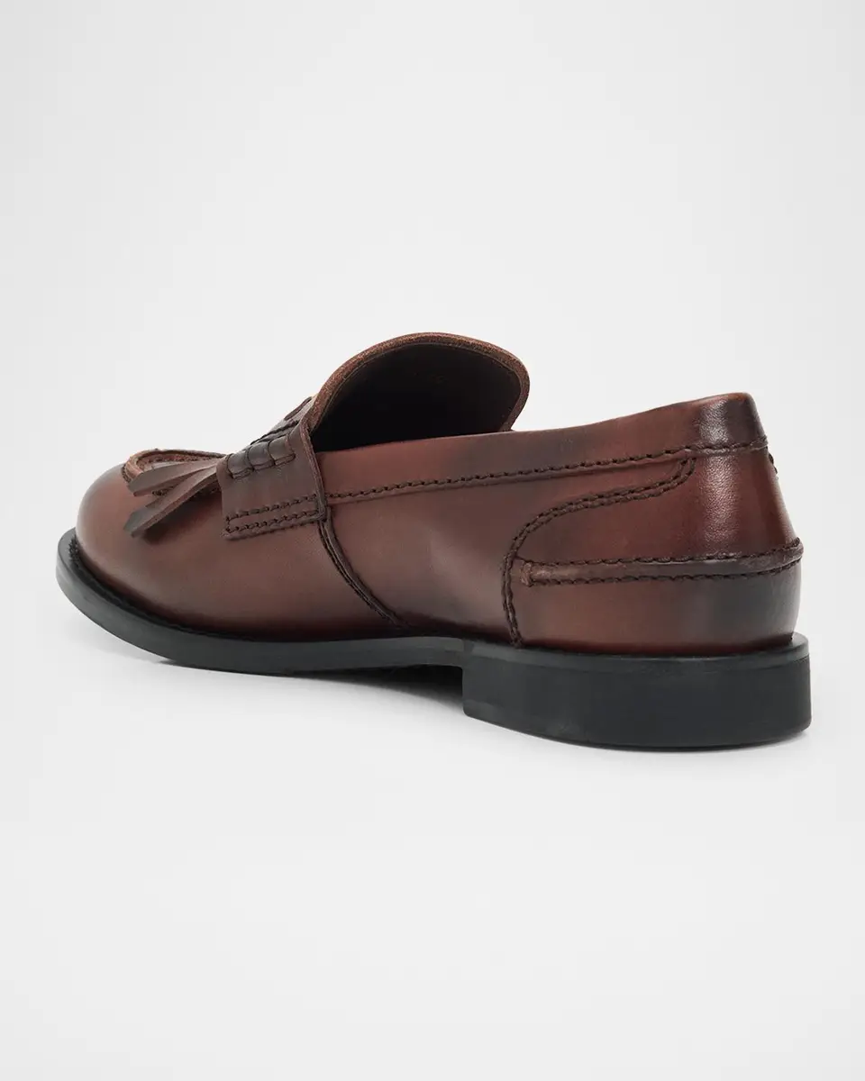 Miu Miu Fringed Leather Penny Loafers | Thumbnail 4 Miu Miu Fringed Leather Penny Loafers | Thumbnail 4