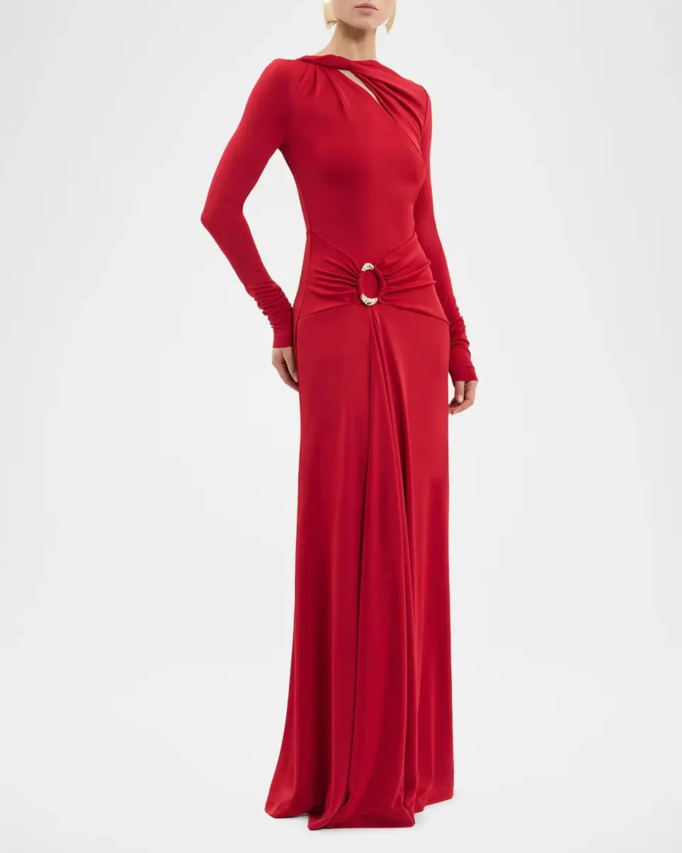 Rebecca Vallance Draped Jersey Maxi Dress | Thumbnail 4 Rebecca Vallance Draped Jersey Maxi Dress | Thumbnail 4