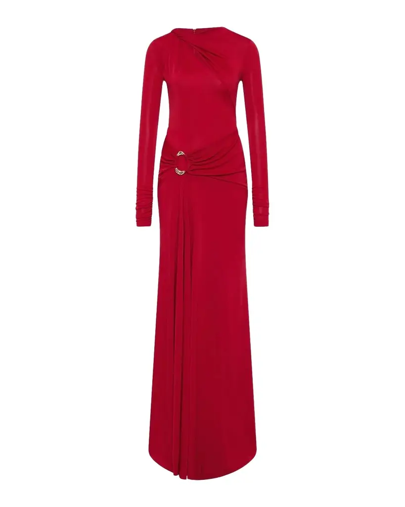 Draped Jersey Maxi Dress
