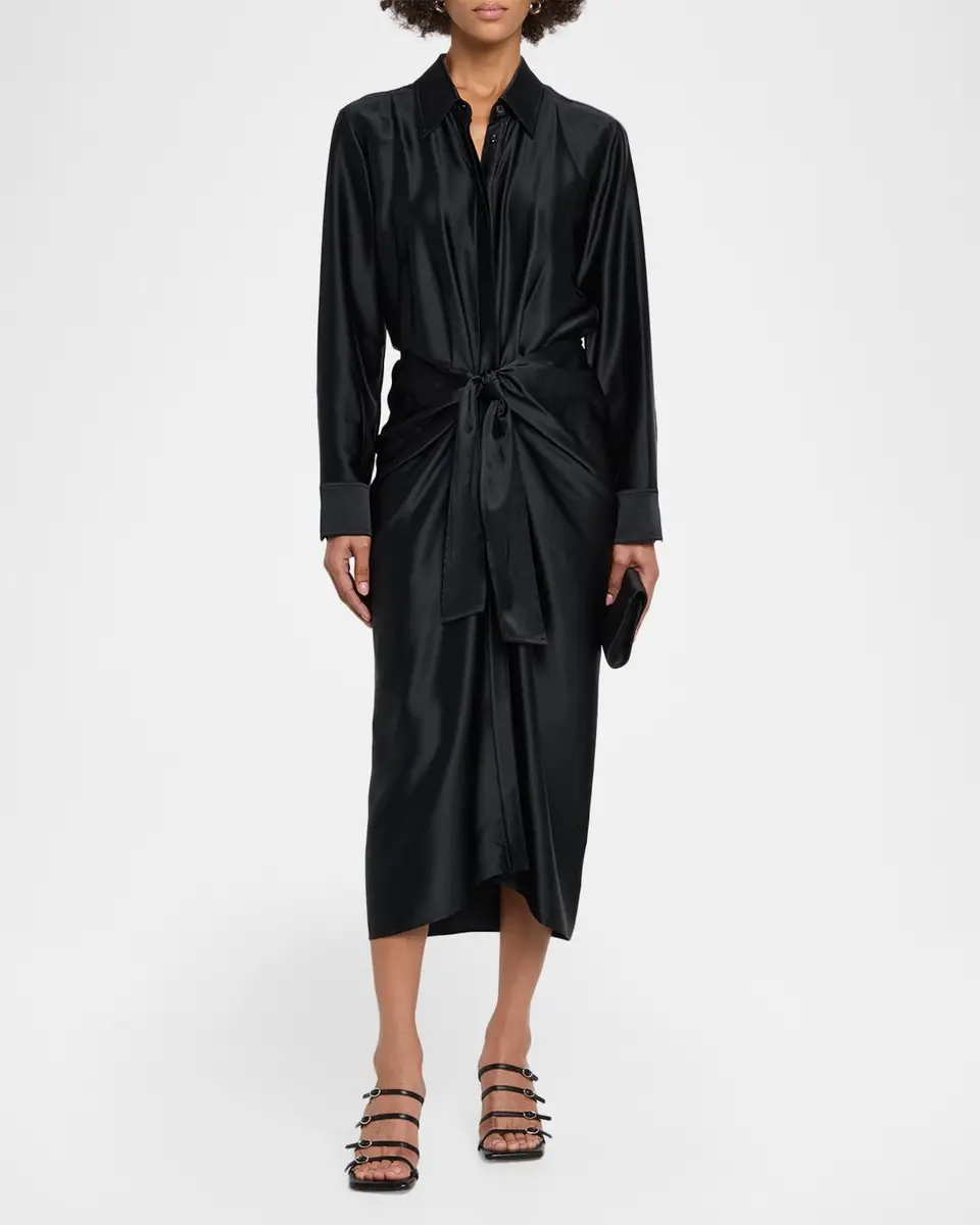 A.L.C. Mila Silk Shirtdress | Thumbnail 2 A.L.C. Mila Silk Shirtdress | Thumbnail 2