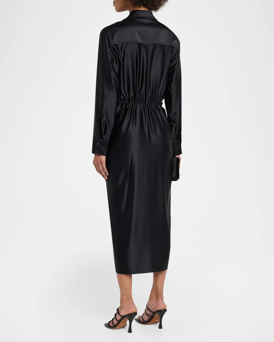 A.L.C. Mila Silk Shirtdress | Thumbnail 3 A.L.C. Mila Silk Shirtdress | Thumbnail 3