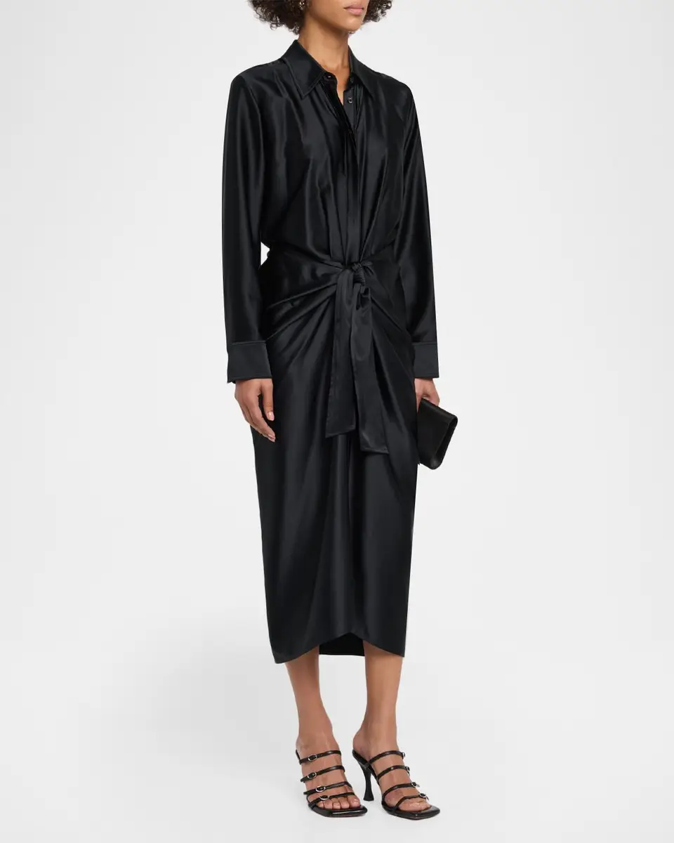 A.L.C. Mila Silk Shirtdress | Thumbnail 4 A.L.C. Mila Silk Shirtdress | Thumbnail 4