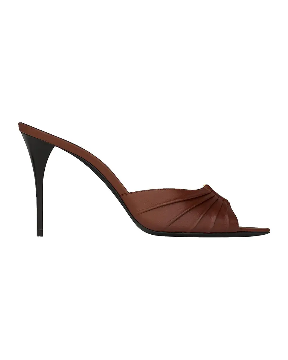 Saint Laurent Babylone 90MM Leather Mules | Thumbnail 3 Saint Laurent Babylone 90MM Leather Mules | Thumbnail 3